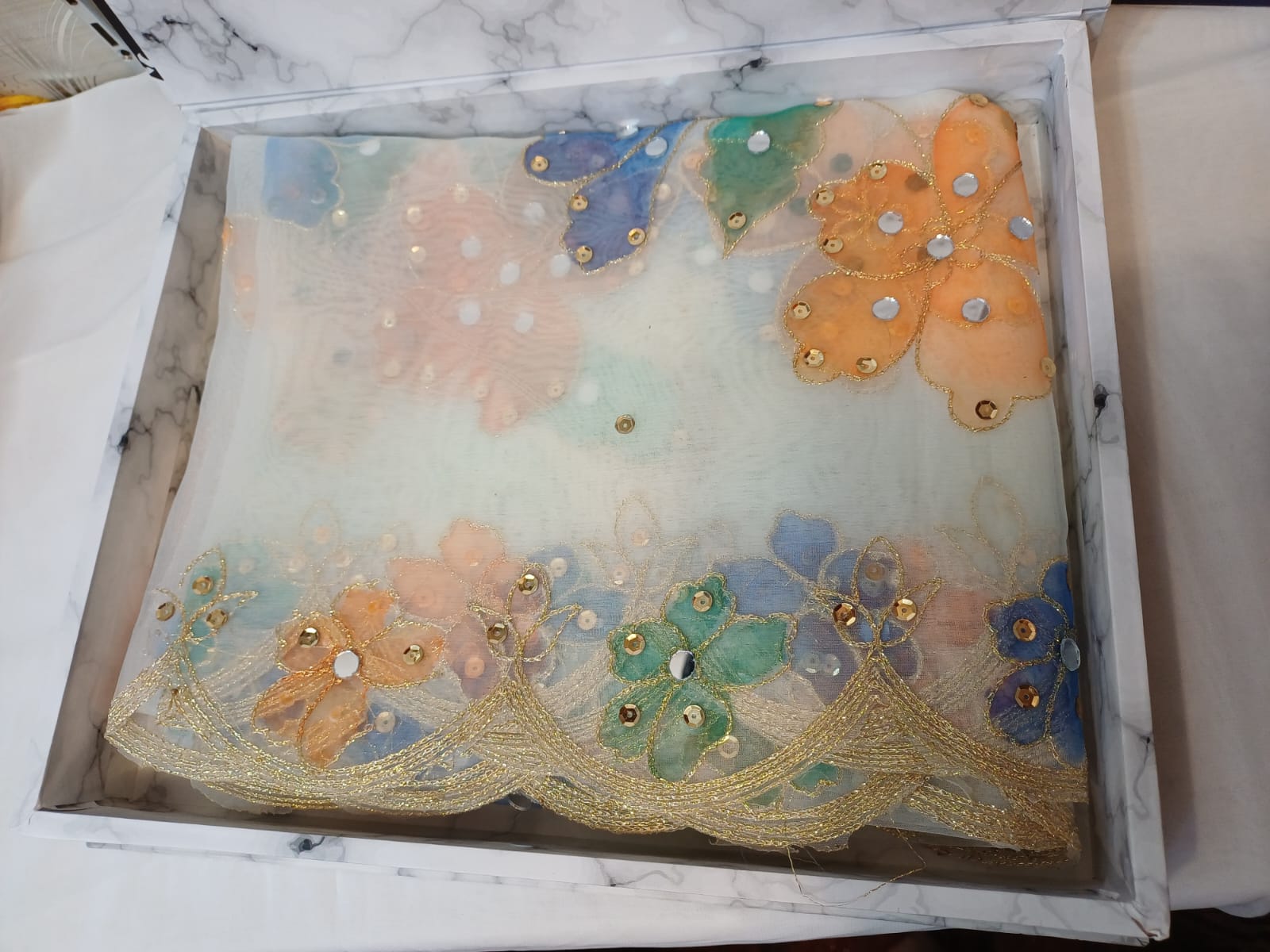 Party Wear Net Organsa Dupatta