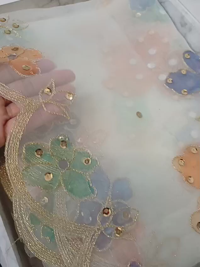 Party Wear Net Organsa Dupatta